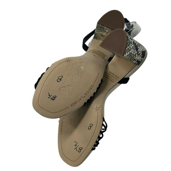 Gibson Latimer Cordelia Leather Open Toe Ankle Strap Heeled Sandal size 8.5 - Picture 5 of 15